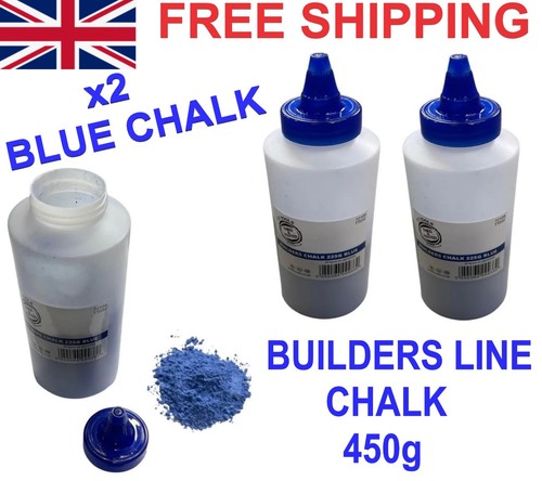 Blue chalk 450g bottles - chalk, x2
