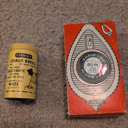 Evans vintage chalk line plumb - chalk,
